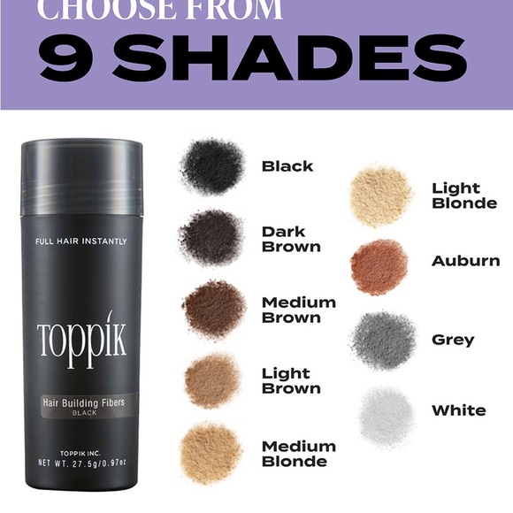 Toppik (pack of 3) black / Brown/grey/ Red Hair Fibers new and sealed - Picture 3 of 3